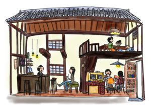デザイズミのイラスト制作　Shukran様　富田林　寺内町