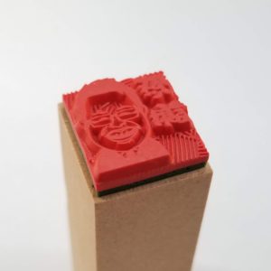 メッセージの入った似顔絵スタンプ（ハンコ）| デザイズミ