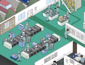 工場の俯瞰イラスト