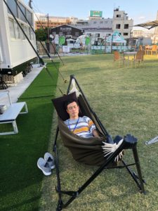 ハンモックで休憩