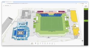 長崎スタジアムシティ　プラチナモールで運用されるフロアマップ