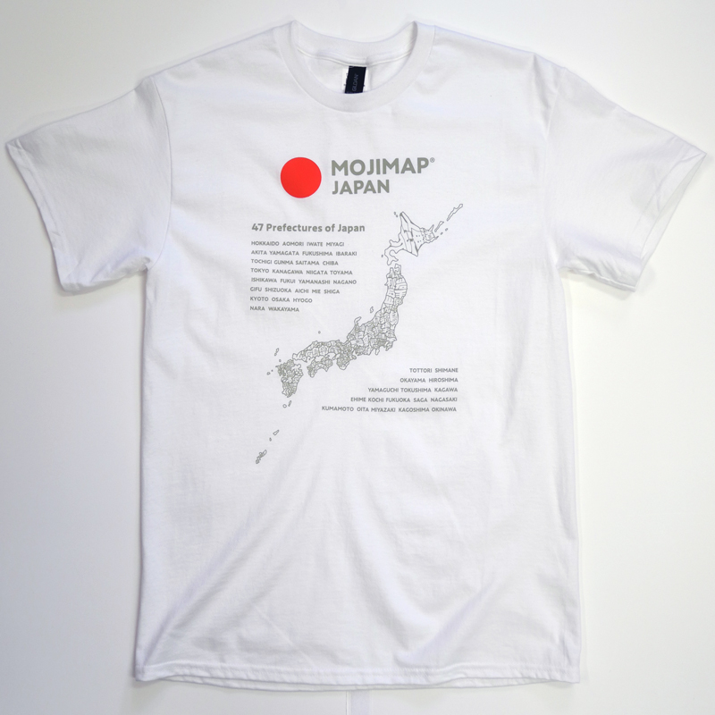 MOJIMAP Tシャツ JAPAN白　4,180円（税込）